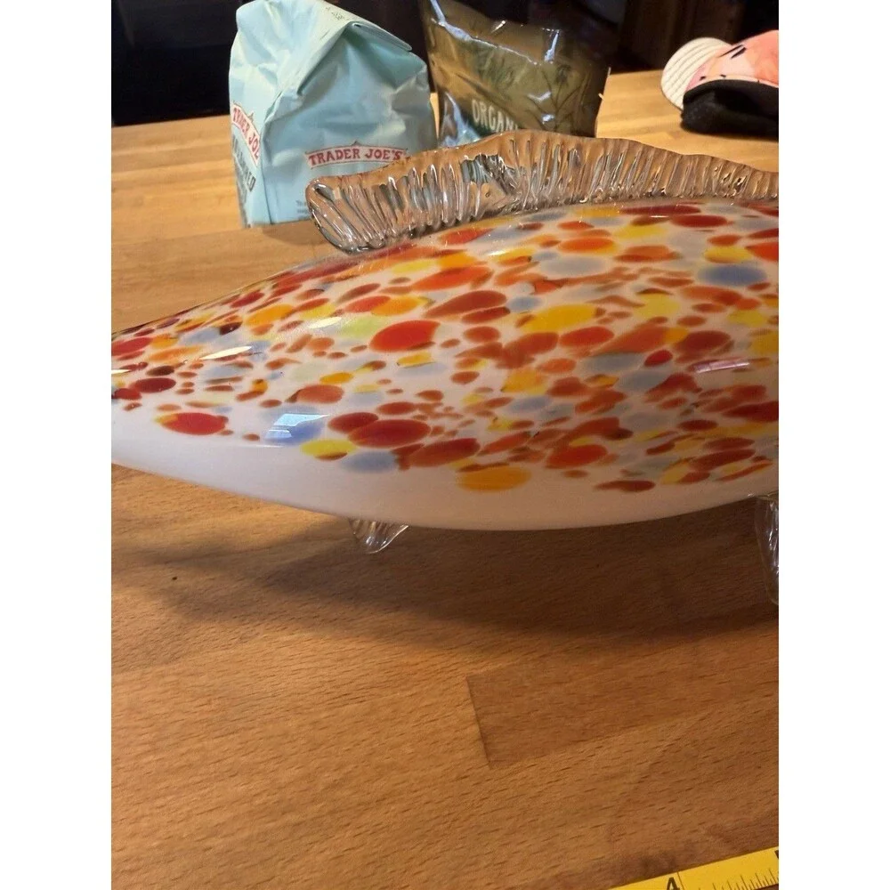 Art Glass Fish Beautiful Colorful Decor Hand Blown